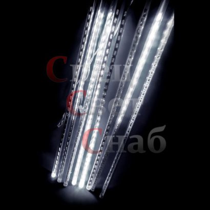 Светодиодная гирлянда. Сосулька белая. 50 см. Гладкая