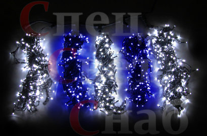 Клип-лайт "спайдер 5х20м". Сине-белый. Мерцание