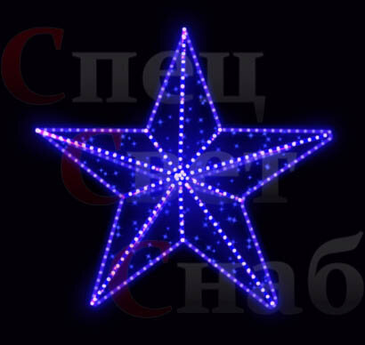 Макушка на елку Звезда Кремлевская синяя 1 м