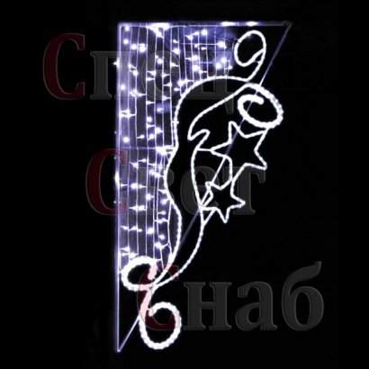 Световое панно "Зимняя сказка" белый