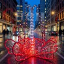 Сияющий фонтан уличный "Зимний 2,5м" Красный