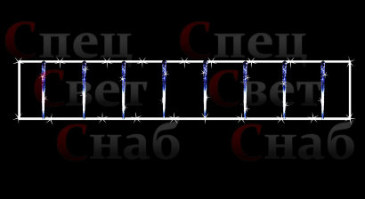 Светодиодное ограждение "Сосульки" 3х0.5 м