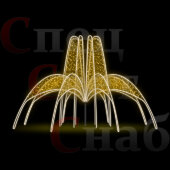 Светодиодный фонтан для площади "Скайлайн" 5 х 8 м Теплый белый