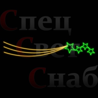 Светодиодная перетяжка "Звездный след" 3м зеленый