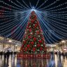 Украшения для уличных елок. Набор бантов для елки. Красный ПВХ 24 шт.