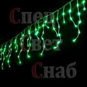 Светодиодная гирлянда бахрома 3 х 0.6 м Зелёная