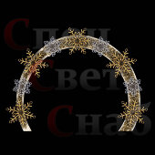 Новогодняя световая арка Снежинки на кольце М4